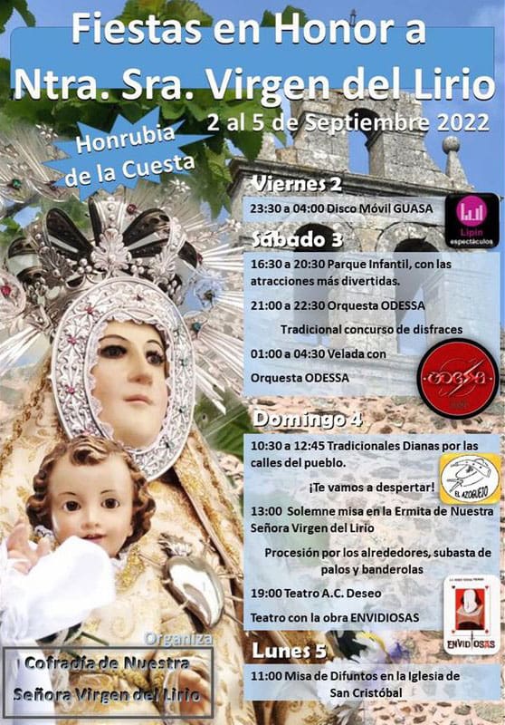 Fiestas en honor a Nuestra Señora del Lirio 2022 Honrubia de la Cuesta